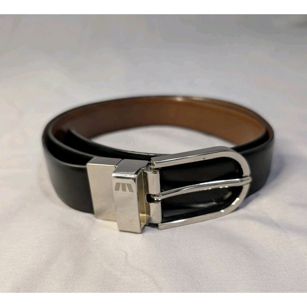 Marcs Australia Reversible Leather Belt Size 38 M Black Brown Genuine Leather